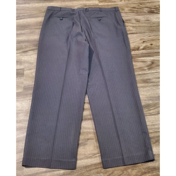 Perry Ellis Portfolio Men's 40x30 Pinstriped Gray Dress Pants Slacks 40x29.5 - Picture 5 of 6